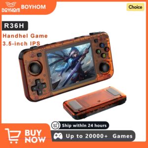 BOYHOM R36H Retro Handheld Game Console | 3.5" IPS Screen | 10,000+ Preloaded Games | 64GB+ Expandable Storage