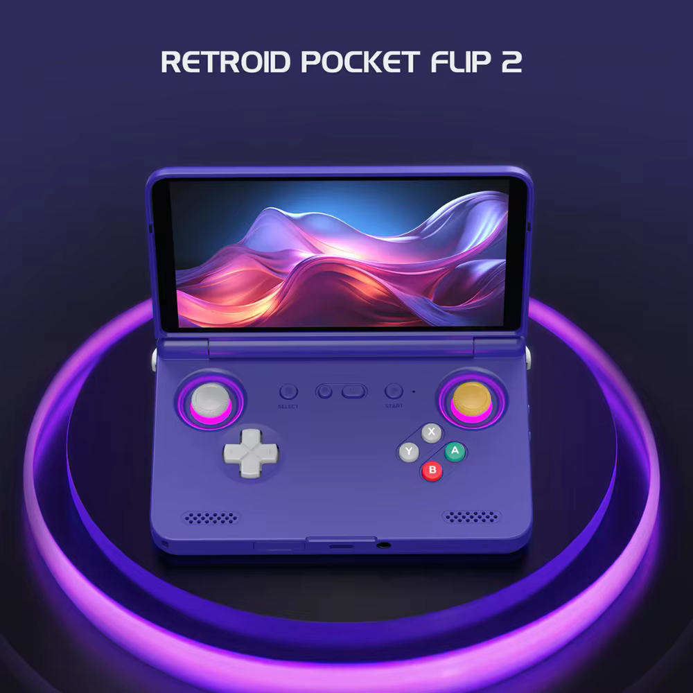Retroid Pocket Flip 2 | Clamshell Handheld Console | 5.5" FHD AMOLED | Snapdragon 865 | 8GB+128GB | Android 13