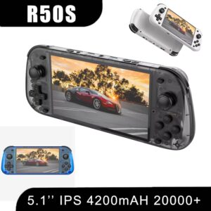 New R50S Retro Handheld Game Console 5.1 Inch Large Screen Linux System 854*480 4200mAh Video Gaming Player Boy Gifts